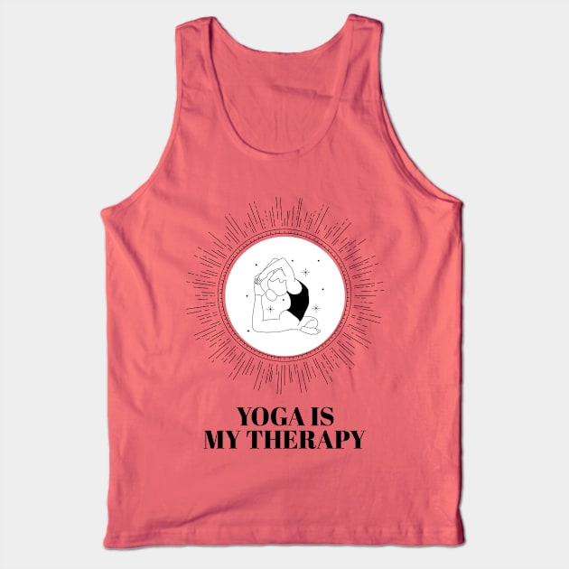 Yoga is my therapy Tank Top by MadMariposa